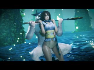 yuna - 3/3; without sound; vaginal penetration; 3d sex porno hentai; (by @initial a) [final fantasy]
